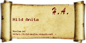 Hild Anita névjegykártya